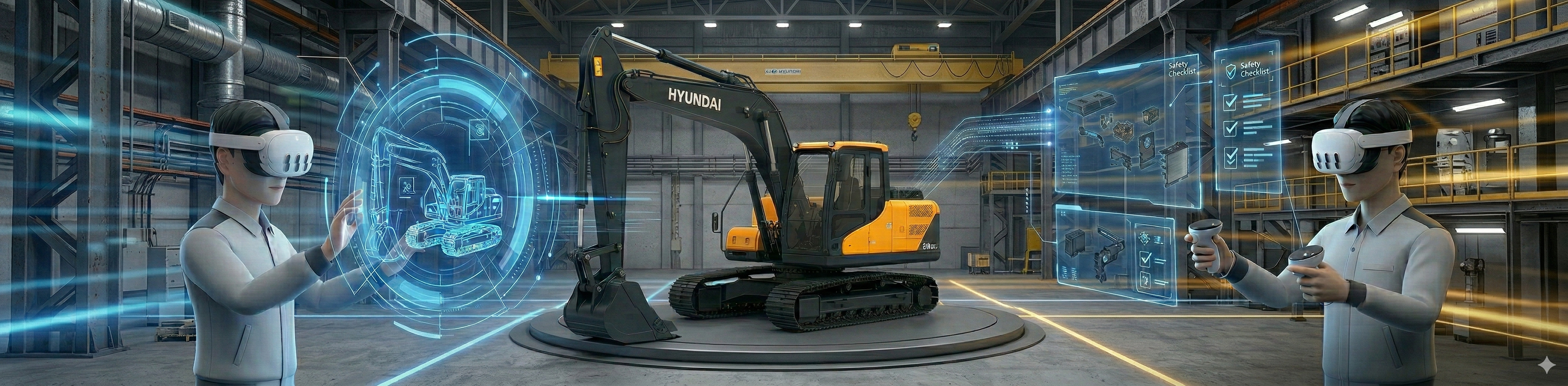 HD현대 굴착기 제조 XR 교육 플랫폼